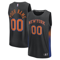New York Knicks Fanatics Black Fastbreak Custom Jersey - Statement Edition