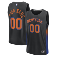 New York Knicks Fanatics Black Fastbreak Custom Jersey - Statement Edition