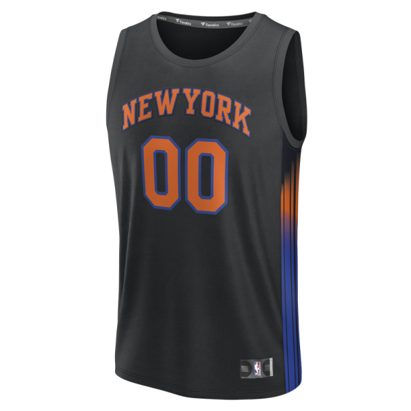 New York Knicks Fanatics Black Fastbreak Custom Jersey - Statement Edition