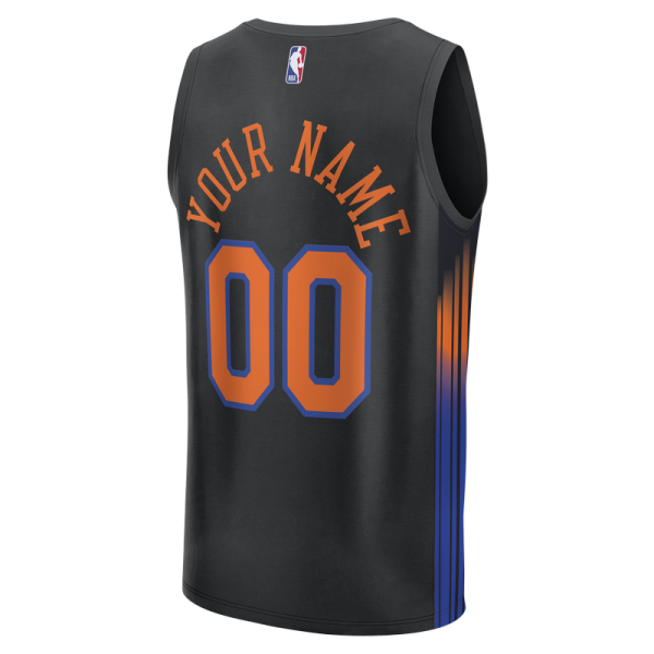 Подростковая New York Knicks Fanatics Black Fastbreak Custom Jersey - Statement Edition