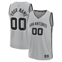 Подростковая Именная джерси San Antonio Spurs Fanatics Silver Fast Break - Statement Edition