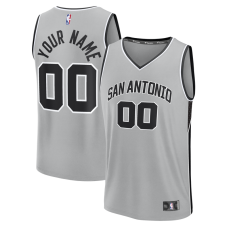 Подростковая Именная джерси San Antonio Spurs Fanatics Silver Fast Break - Statement Edition