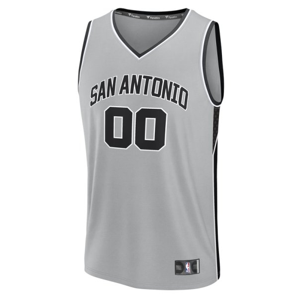 Подростковая Именная джерси San Antonio Spurs Fanatics Silver Fast Break - Statement Edition