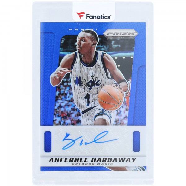 Penny Hardaway Orlando Magic Autographed 2024-25 Panini Prizm Deca Blue Prizm #PDS-ANF #5/35 Card