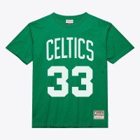 Unisex Boston Celtics Larry Bird Mitchell & Ness Kelly Green Hardwood Classics Name & Number T-Shirt