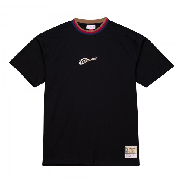 Cleveland Cavaliers Mitchell & Ness Black Hardwood Classics Nights Playmaker T-Shirt