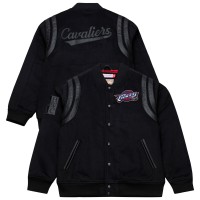 Cleveland Cavaliers Mitchell & Ness Black Hardwood Classics Nights Walk the Tunnel Full-Snap Varsity Jacket
