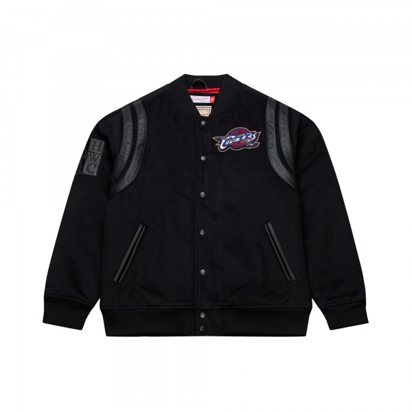 Cleveland Cavaliers Mitchell & Ness Black Hardwood Classics Nights Walk the Tunnel Full-Snap Varsity Jacket