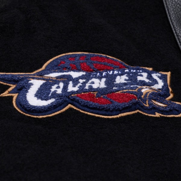 Cleveland Cavaliers Mitchell & Ness Black Hardwood Classics Nights Walk the Tunnel Full-Snap Varsity Jacket
