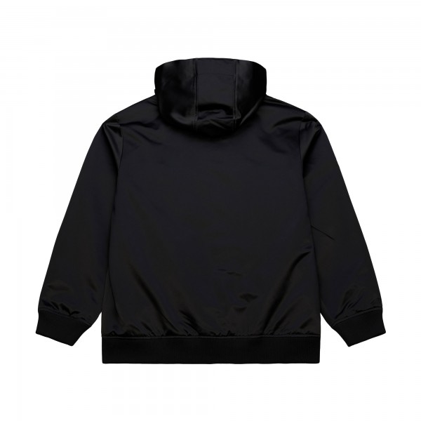 Cleveland Cavaliers Mitchell & Ness Black Hardwood Classics Nights Walk the Tunnel Satin Bomber Full-Snap Hooded Jacket