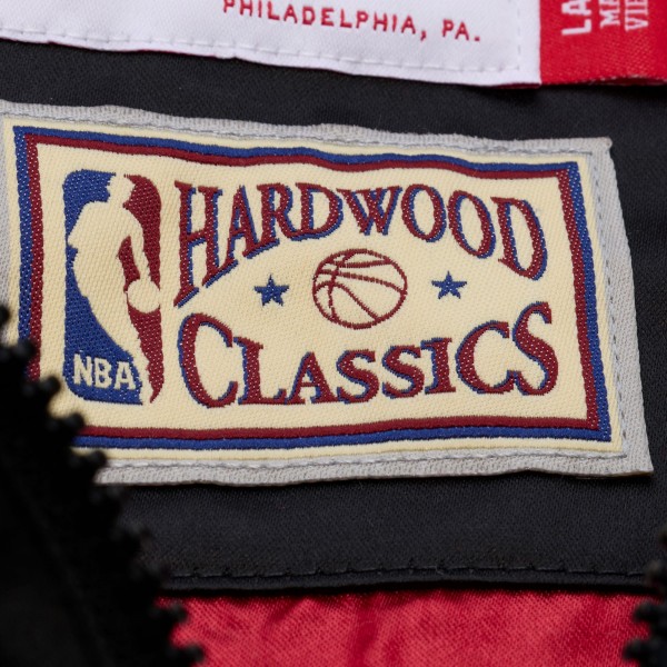 Cleveland Cavaliers Mitchell & Ness Black Hardwood Classics Nights Walk the Tunnel Satin Bomber Full-Snap Hooded Jacket
