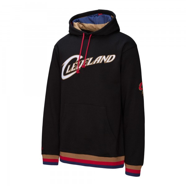 Cleveland Cavaliers Mitchell & Ness Black Hardwood Classics Nights Playmaker Fleece Hoodie
