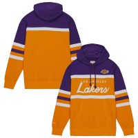 Толстовка Los Angeles Lakers Mitchell & Ness Gold/Purple Head Coach