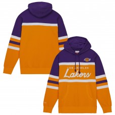 Толстовка Los Angeles Lakers Mitchell & Ness Gold/Purple Head Coach