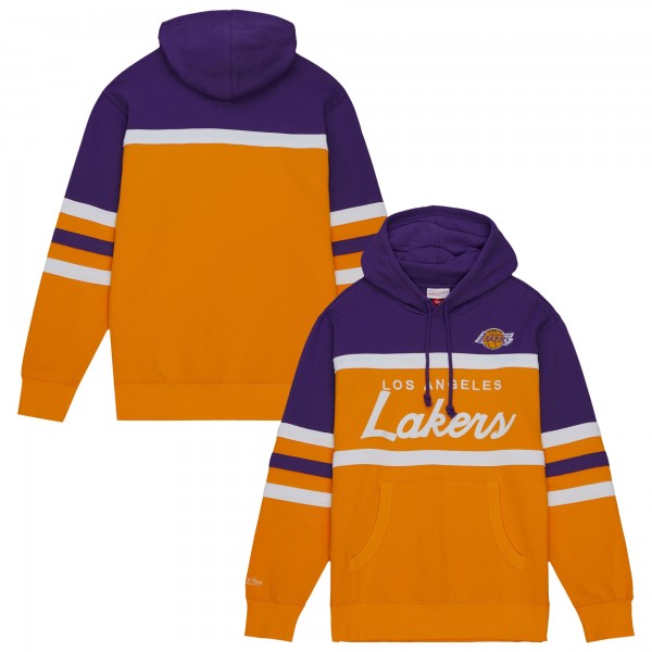 Толстовка Los Angeles Lakers Mitchell & Ness Gold/Purple Head Coach