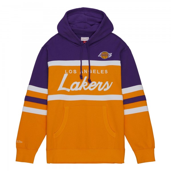 Толстовка Los Angeles Lakers Mitchell & Ness Gold/Purple Head Coach