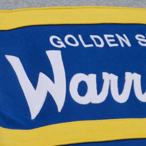 Golden State Warriors Mitchell & Ness Royal/Gray Head Coach Hoodie