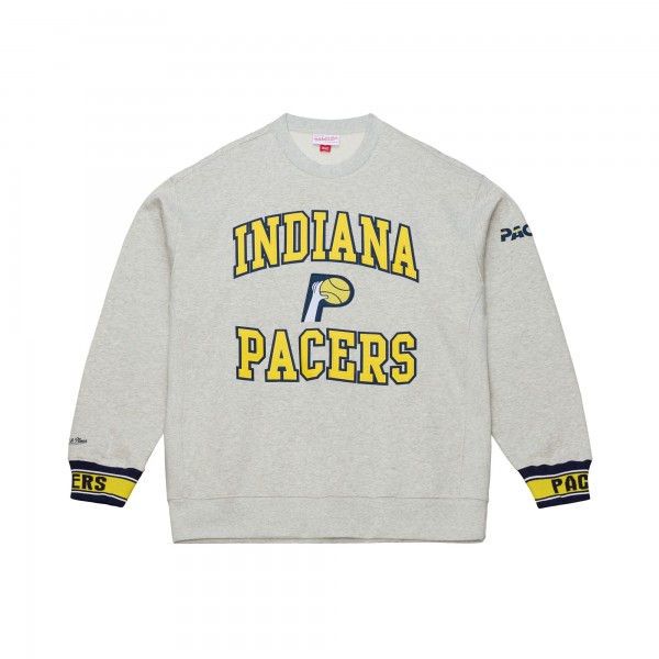 Indiana Pacers Mitchell & Ness Heather Gray Team Celebration Sweatshirt