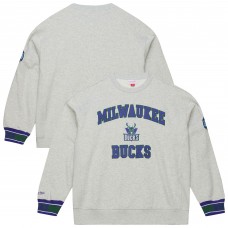 Milwaukee Bucks Mitchell & Ness Heather Gray Team Celebration Sweatshirt