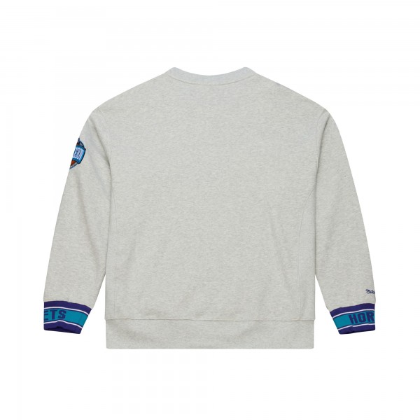 Charlotte Hornets Mitchell & Ness Heather Gray Team Celebration Sweatshirt