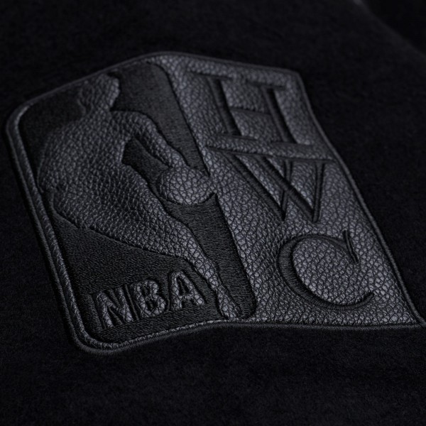 Golden State Warriors Mitchell & Ness Black Walk the Tunnel Full-Snap Varsity Jacket