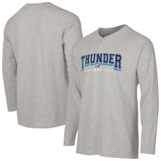 Футболка с длинным рукавом Oklahoma City Thunder Concepts Sport Gray Hawthorn Thermal Knit Henley