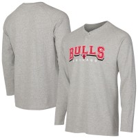 Футболка с длинным рукавом Chicago Bulls Concepts Sport Gray Hawthorn Thermal Knit Henley