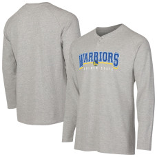 Футболка Golden State Warriors Concepts Sport Gray Hawthorn Thermal Knit Long Sleeve Henley