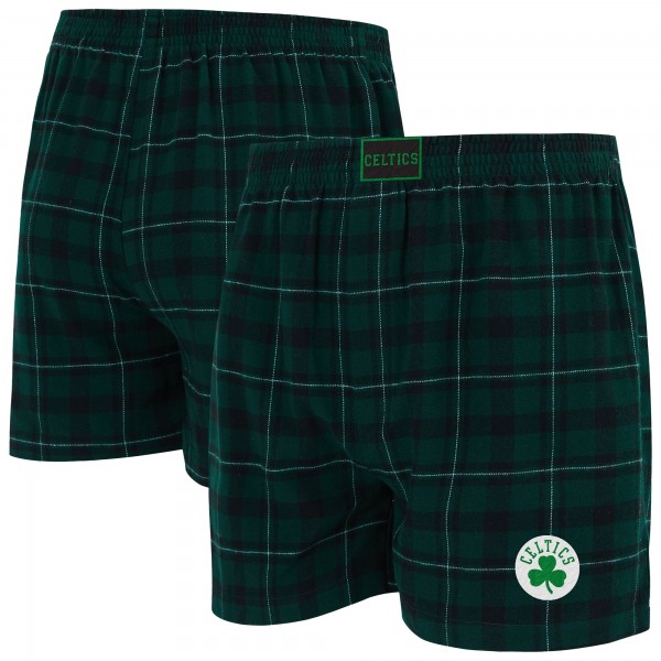 Boston Celtics Concepts Sport Kelly Green/Black Hawthorn Flannel Boxer