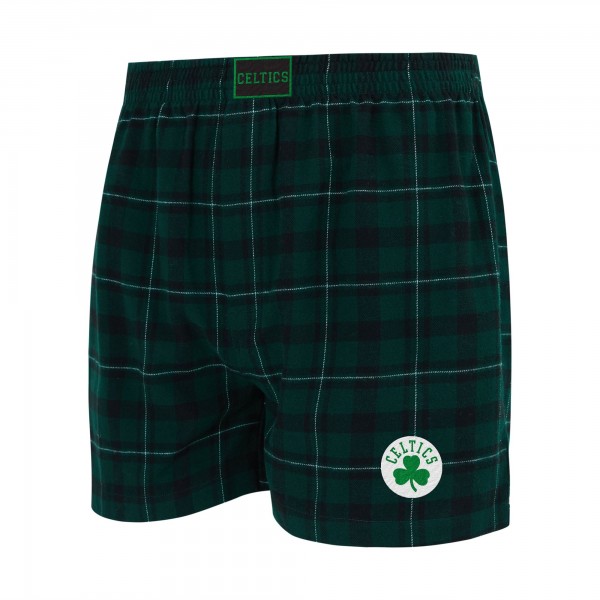 Boston Celtics Concepts Sport Kelly Green/Black Hawthorn Flannel Boxer