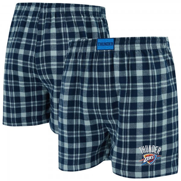 Oklahoma City Thunder Concepts Sport Navy/Gray Hawthorn Flannel Boxer