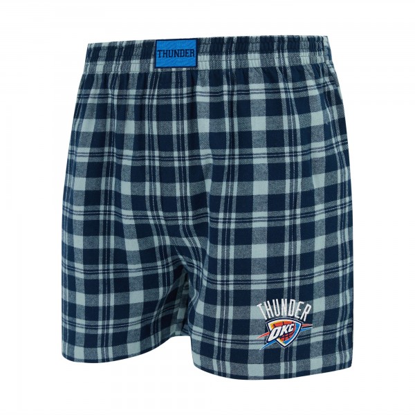 Oklahoma City Thunder Concepts Sport Navy/Gray Hawthorn Flannel Boxer