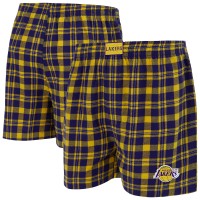 Los Angeles Lakers Concepts Sport Purple/Gold Hawthorn Flannel Boxer