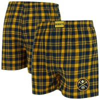 Denver Nuggets Concepts Sport Navy/Gold Hawthorn Flannel Boxer