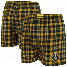 Denver Nuggets Concepts Sport Navy/Gold Hawthorn Flannel Boxer