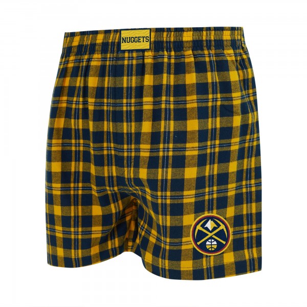 Denver Nuggets Concepts Sport Navy/Gold Hawthorn Flannel Boxer