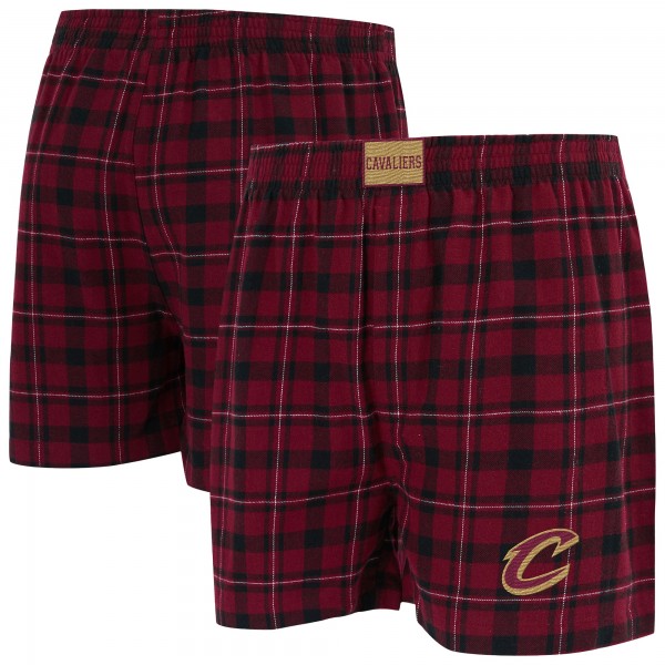 Cleveland Cavaliers Concepts Sport Wine/Black Hawthorn Flannel Boxer