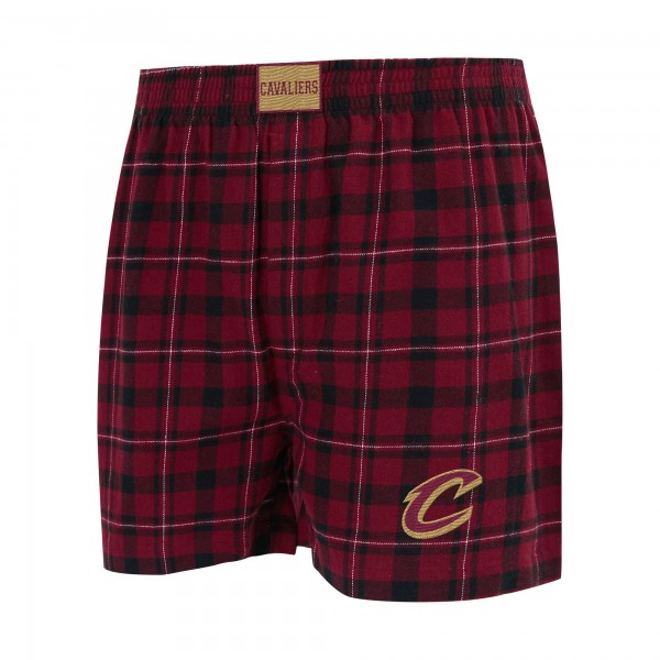 Cleveland Cavaliers Concepts Sport Wine/Black Hawthorn Flannel Boxer