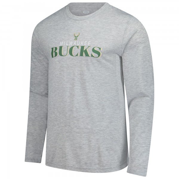 Milwaukee Bucks Concepts Sport Hunter Green Regulate Long Sleeve T-Shirt & Plaid Pant Set