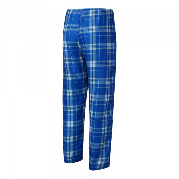 Golden State Warriors Concepts Sport Royal/Heather Gray Regulate Long Sleeve T-Shirt & Plaid Pant Set