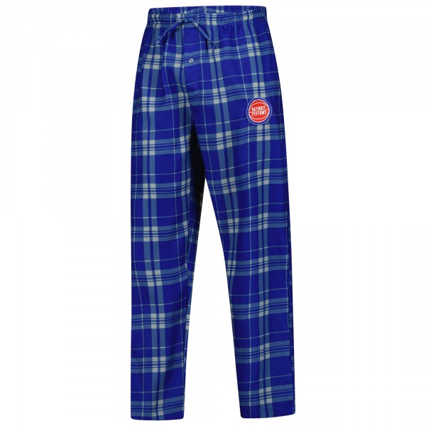 Detroit Pistons Concepts Sport Royal Regulate Long Sleeve T-Shirt & Plaid Pant Set