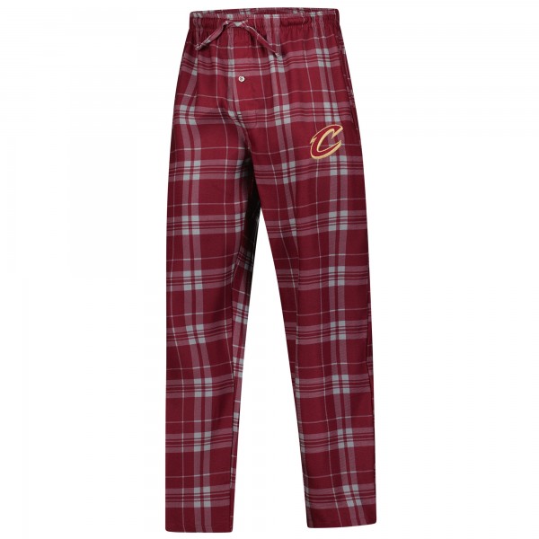 Cleveland Cavaliers Concepts Sport Maroon Regulate Long Sleeve T-Shirt & Plaid Pant Set
