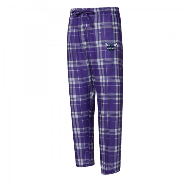 Charlotte Hornets Concepts Sport Purple/Heather Gray Regulate Long Sleeve T-Shirt & Plaid Pant Set