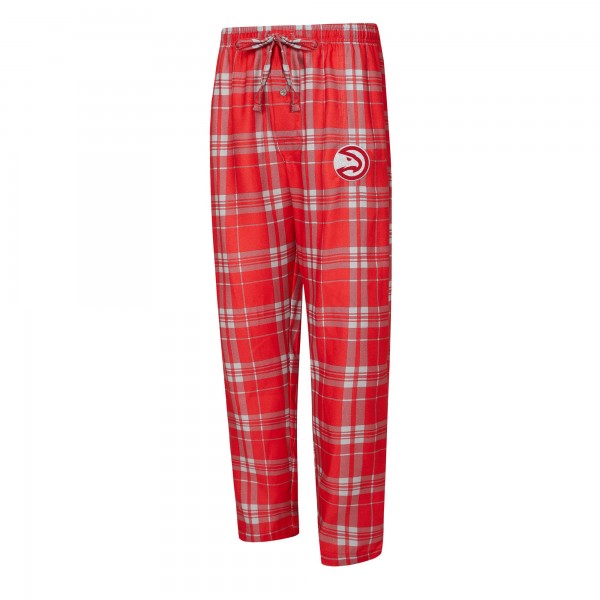 Atlanta Hawks Concepts Sport Red/Heather Gray Regulate Long Sleeve T-Shirt & Plaid Pant Set