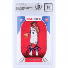Tyrese Maxey Philadelphia 76ers Autographed 2020-21 Panini Hoops #207 Beckett Fanatics Witnessed Authenticated 10 Rookie Card