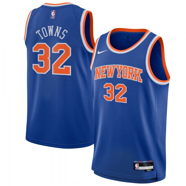 Подростковая New York Knicks Karl-Anthony Towns Nike Blue Swingman Jersey - Icon Edition