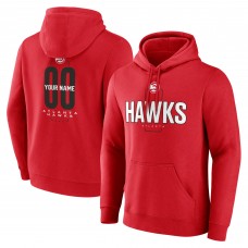 Atlanta Hawks Red Center Court Name & Number Custom Hoodie