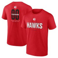 Atlanta Hawks Red Center Court Name & Number Custom T-Shirt