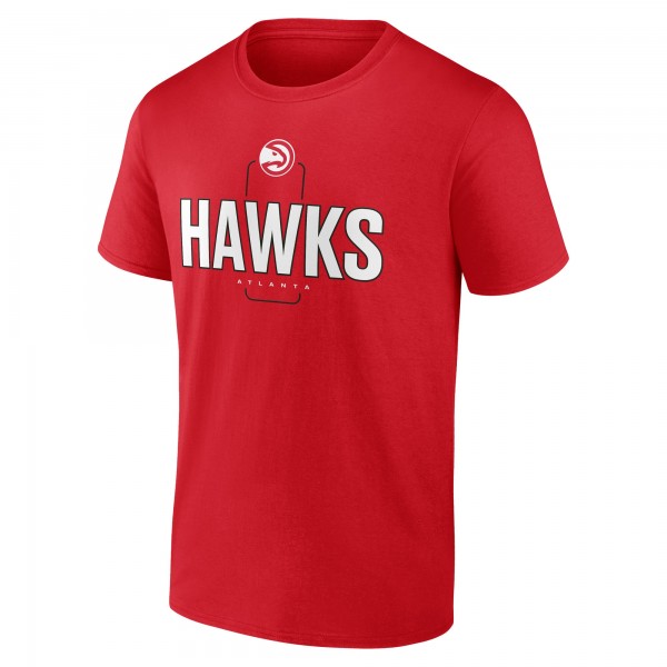 Atlanta Hawks Red Center Court Name & Number Custom T-Shirt