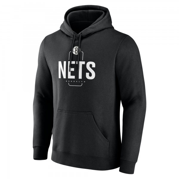 Brooklyn Nets Black Center Court Name & Number Custom Hoodie